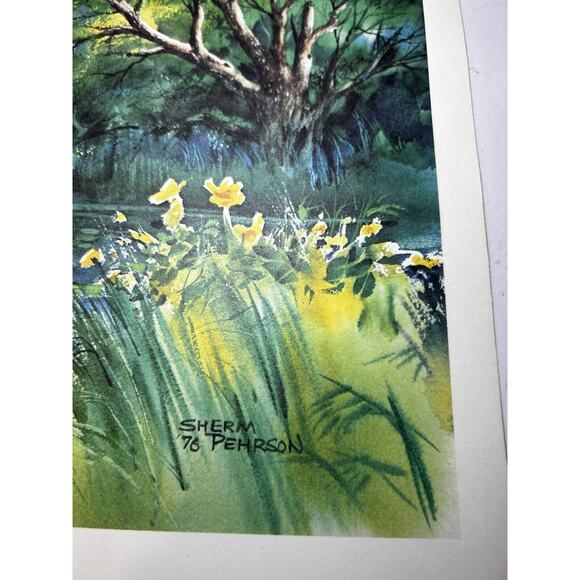 Sherm Pehrson Art Print on Paper, 1976, 12x15 Jumping Fish - Picture 2 of 3